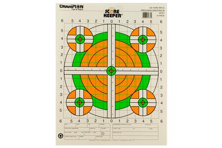 CHAMPION TARGET COMPANY 100 YD SIGHT IN RIFLE FLOURESCENT 12PK