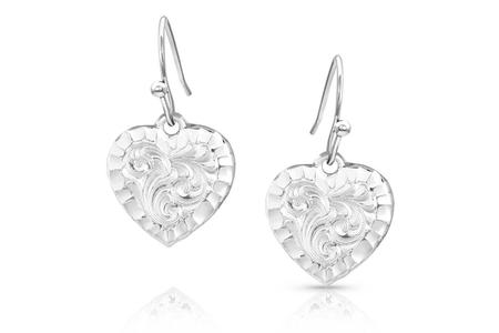 CHISELED HEART EARRINGS