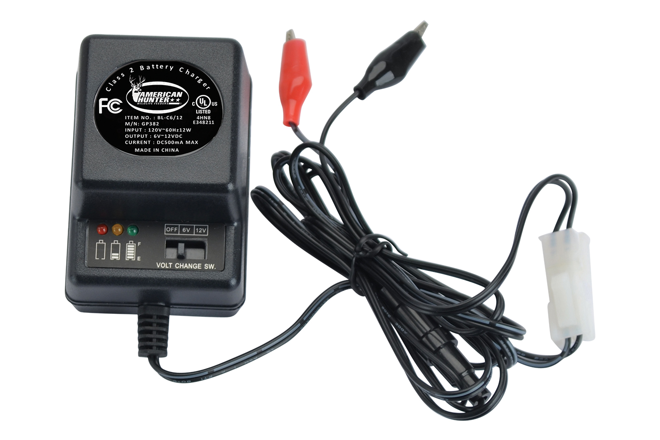 American Hunter Battery Charger Black 6 or 12 Volt Battery