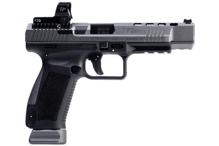 CANIK TP9SFX 9MM 5.2` BARREL BLACK FRAME TUNGSTEN GRAY STEEL SLIDE W/HOLSTER  RED DO
