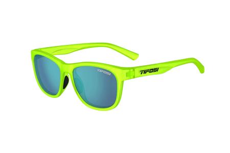 SWANK SATIN ELECTRIC GREEN FRAME WITH SMOKE BRIGHT BLUE LENSES