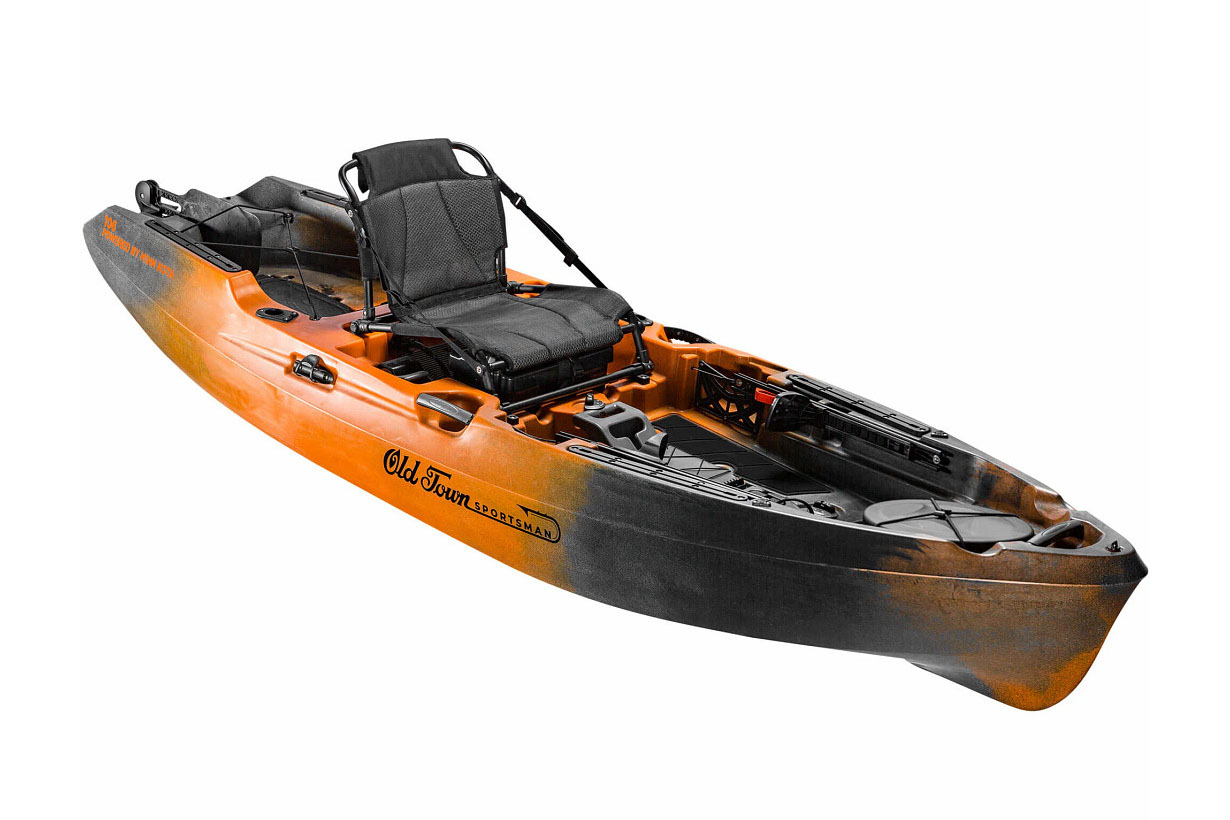 Old Town Sportsman 106 Motorized Kayak Powered by Minn Kota (Ember Camo