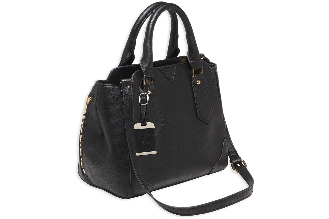 Buy STEVE MADDEN Black Bloyal PU Zipper Closure Women's Satchel Handbag |  Shoppers Stop