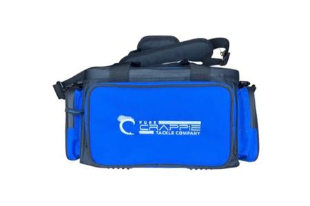 PURE CRAPPIE 3 TRAY FISHERMANS TACKLE BAG - BLUE/BLACK 