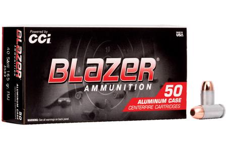 CCI 40SW 165 gr FMJ Blazer Aluminum 50/Box