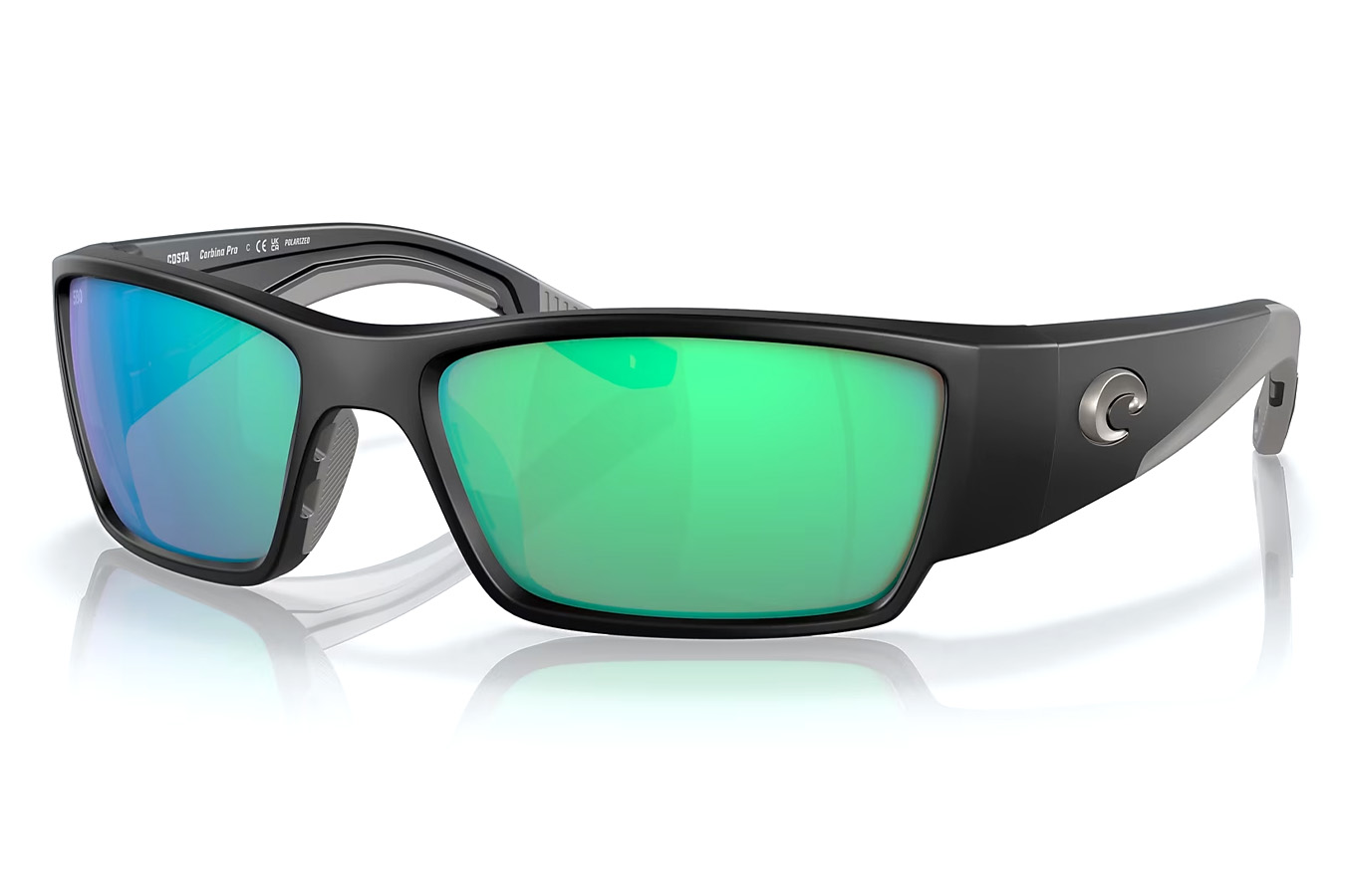 COSTA DEL MAR CORBINA PRO MATTE BLACK WITH GREEN MIRROR LENSES