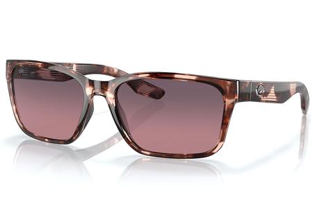 COSTA DEL MAR PALMAS CORAL TORTOISE WITH ROSE GRADIENT LENSES