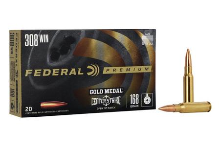 Federal 308 Win 168 gr OTM Gold Medal Centerstrike 20/Box