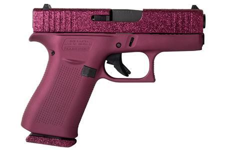 GLOCK 43X 9MM BLACK CHERRY GLITTER GUNZ