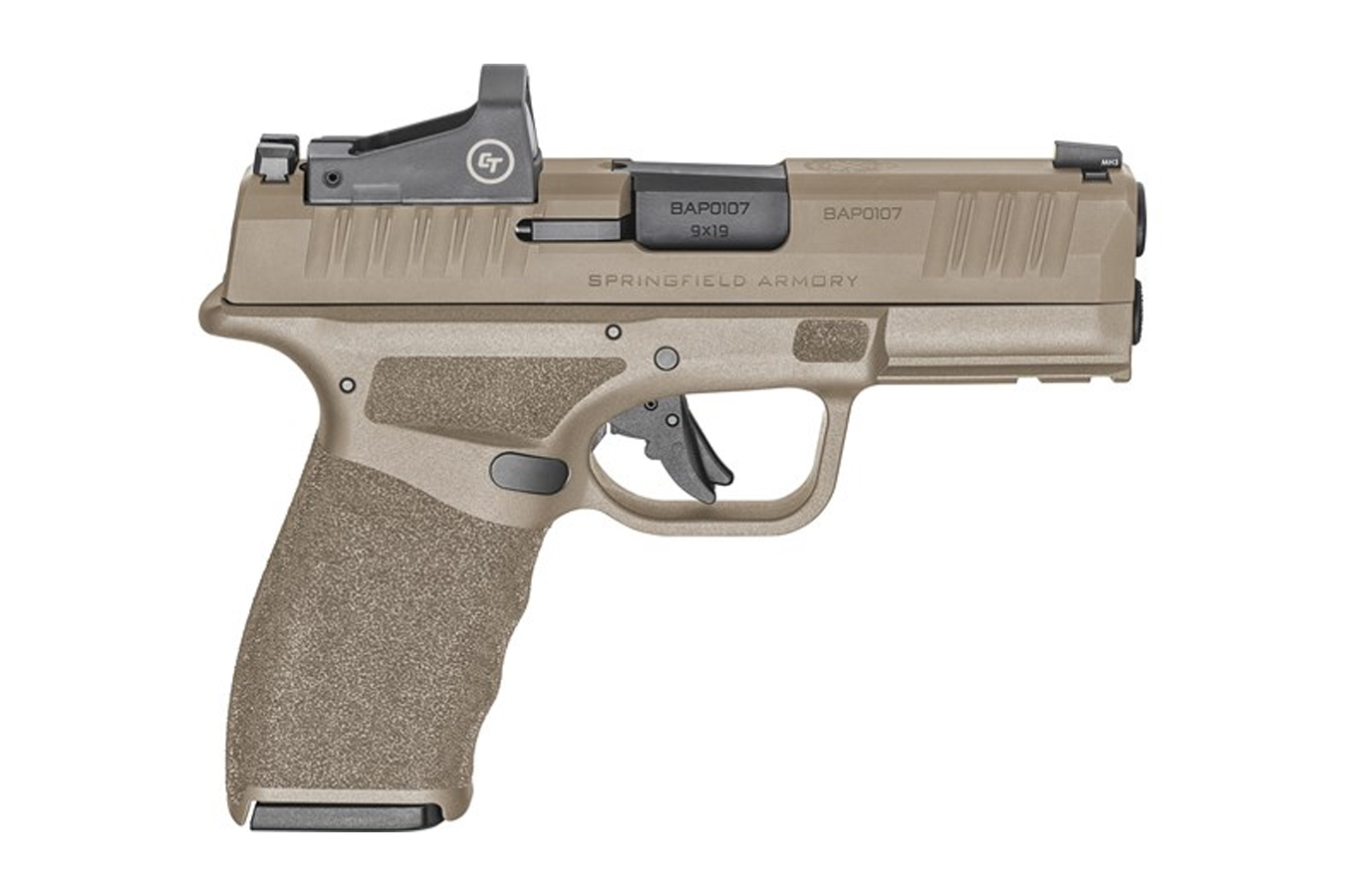 Springfield Hellcat Pro 9mm Desert Fde Pistol With Crimson Trace Red Dot For Sale Online Vance 9138