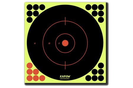 KAPOW ADHESIVE REACTIVE 12IN BULLSEYE TARGET 10 PACK