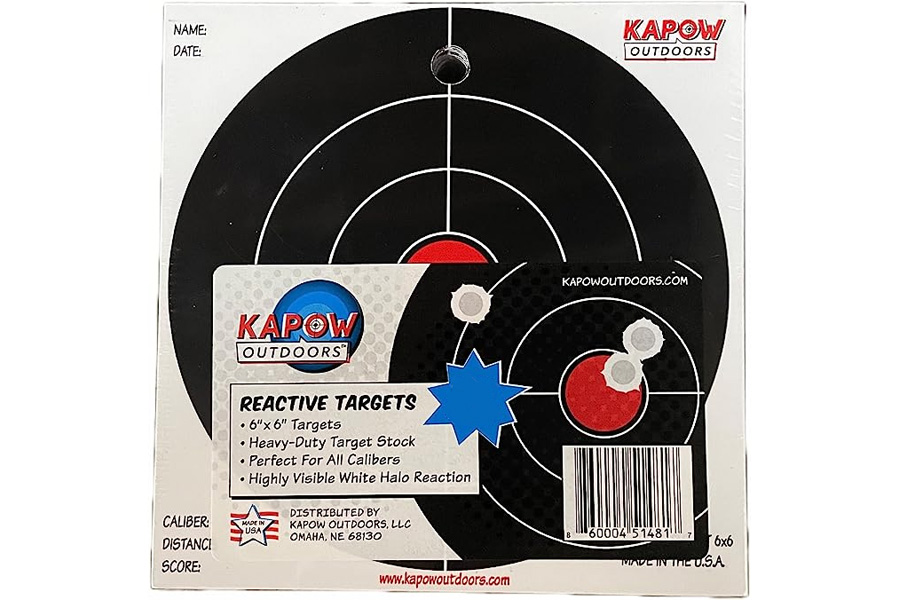 Kapow Reactive 6in Bullseye Target (20 Pack)