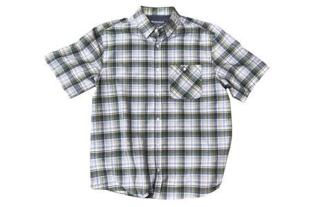 YARN DYED PLAID SS BUTTON DOWN SHIRT