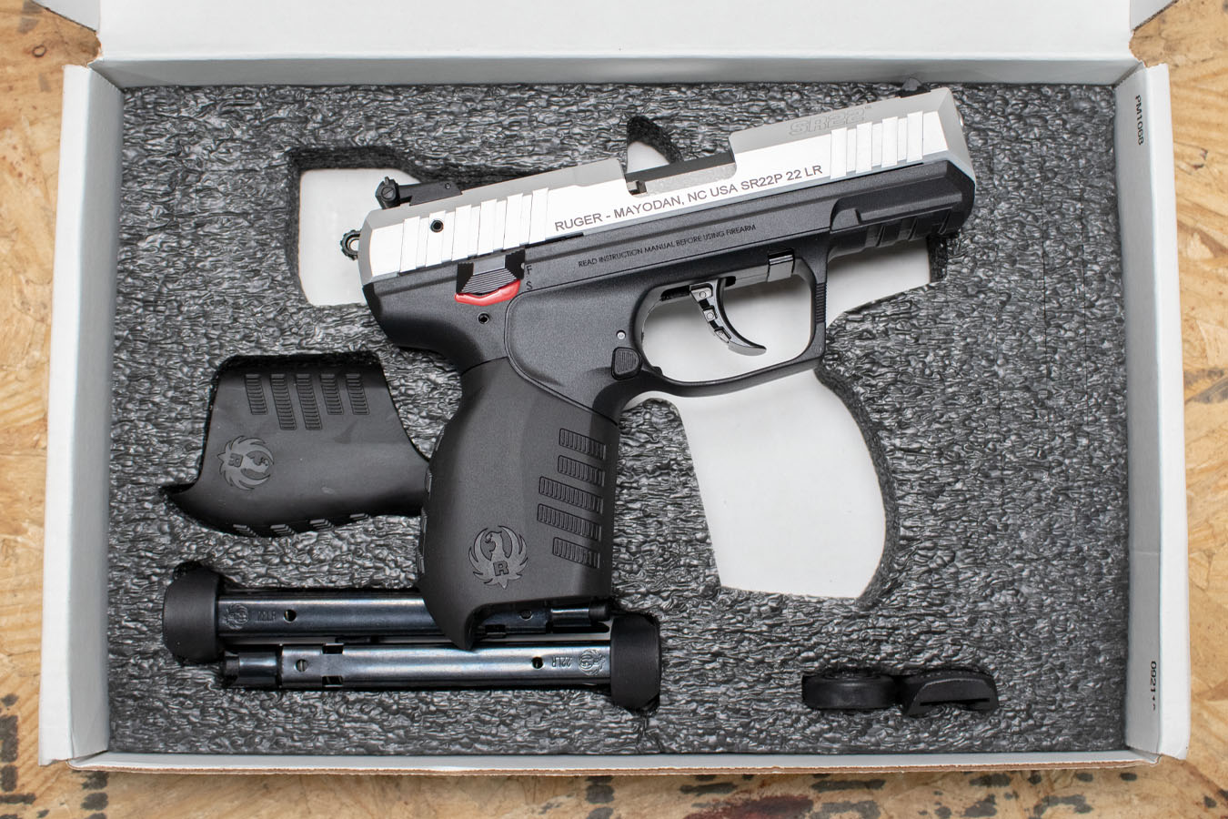 Ruger SR22 22LR Used Trade-In Pistol with Two Magazines, Grip, Floorplates 