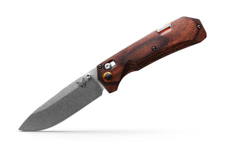 GRIZZLY CREEK WOOD WITH STAINLESS DROP POINT BLADE