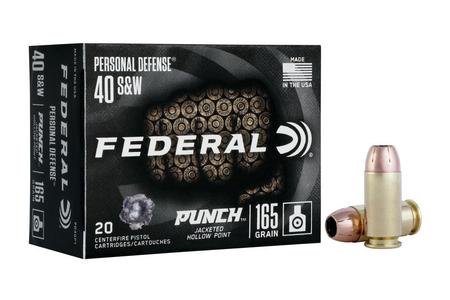 40 S&W 165 GR JHP PUNCH 20/BOX
