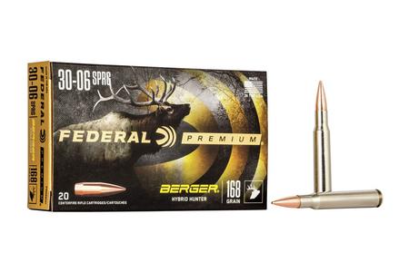 Federal 30-06 Springfield 168 gr Berger Hybrid Hunter 20/Box