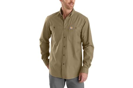 RUGGED FLEX RELAXED FIT MW CANVAS LS SHIRT