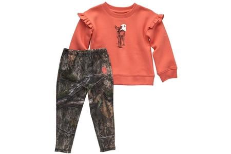 TODDLER GIRLS LS DEER SHIRT AND CAMO LEGGING SET