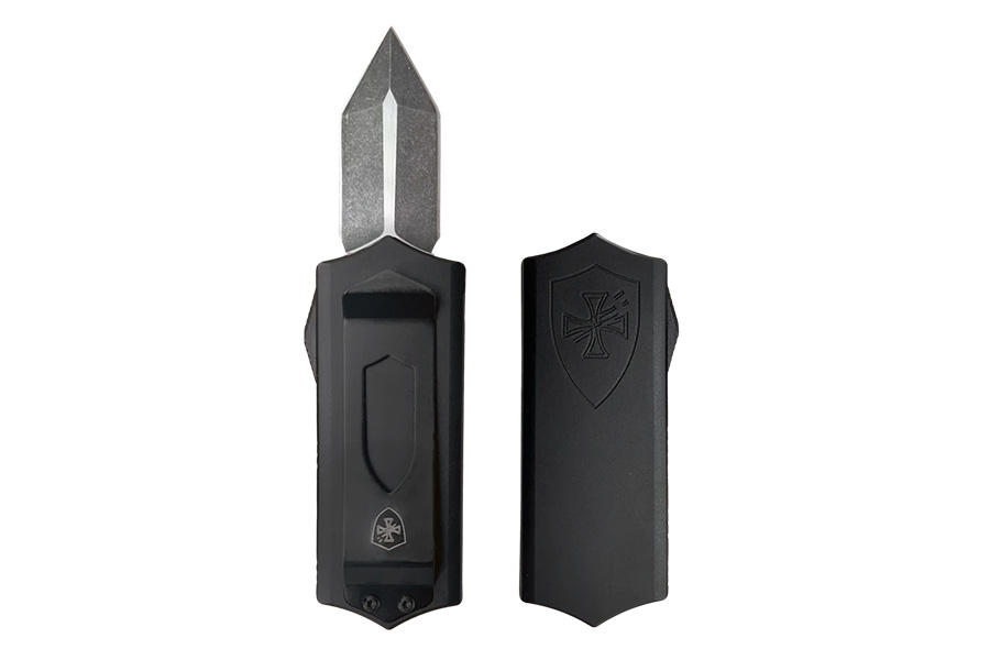 TEMPLAR KNIFE EXCALIBUR MONEY CLIP ANODIZED BLACK POWDER D2 DAGGER