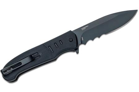 KEN STEIGERWALT IGNITOR ASSISTED FLIPPER KNIFE WITH VEFF SERRATIONS