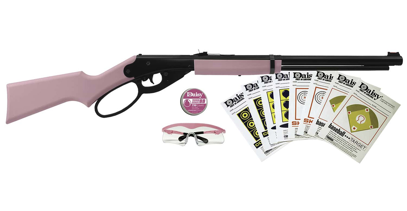 Daisy Outdoor Pink Lever Action Carbine BB Gun Fun Kit