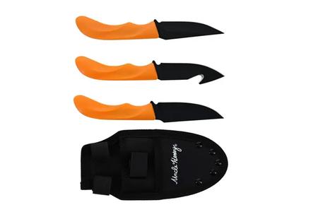 UNCLE HENRY 3PC FIXED BLADE COMBO ORANGE