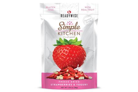 READYWISE SIMPLE KITCHEN FD STRAWBERRIES  YOGURT  SINGLE POUCH SOLD AS 6CT PACK  