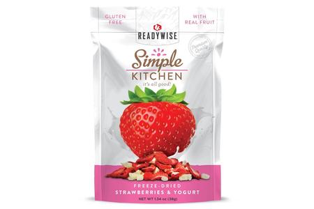 SIMPLE KITCHEN FD STRAWBERRIES  YOGURT  SINGLE POUCH SOLD AS 6CT PACK  