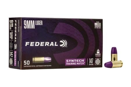 Federal 9mm Luger 147 gr TSJ Syntech Training Match 50/Box