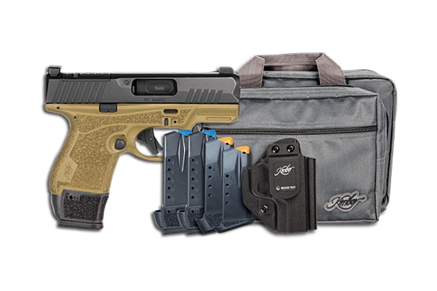 Kimber R7 Mako 9mm Optic Ready FDE Pistol Bundle with 5 Magazines, Holster, and Range B