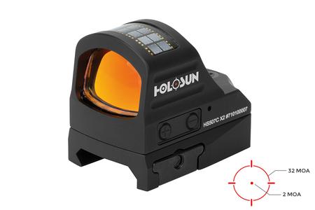 HOLOSUN HS507C X2 2 MOA Open Reflex Sight (LE) (Law Enforcement/Military Only) - HOLOSUN