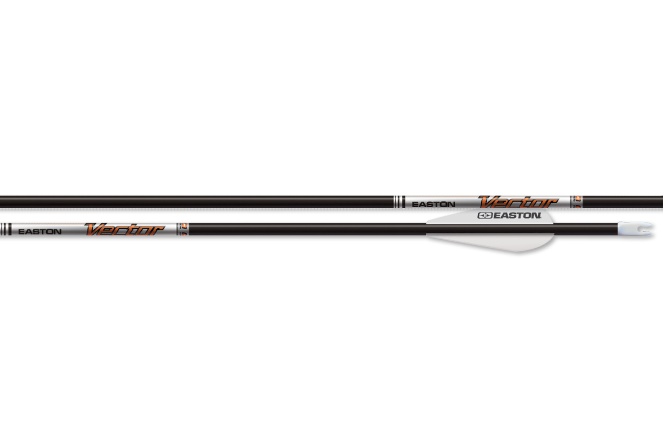 Easton Vector 1000 Fletched Arrow with 235 Parabolic Vanes - Single