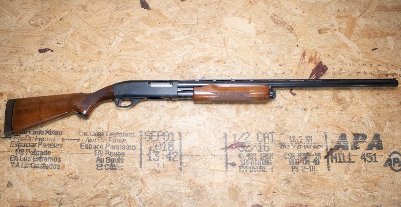 Remington 870 Wingmaster Magnum 12 Gauge Police Trade-In Shotgun with Ribbed Barrel