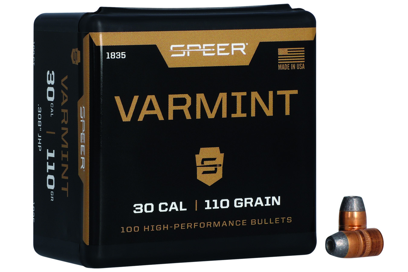 Speer Reloading Varmint 30Cal 110gr Jacketed Hollow Point 100 Per Box/5 Case