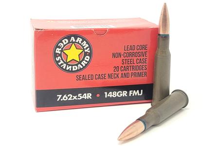 RED ARMY STANDARD 7.62x54R 148 gr Steel FMJ 20/Box