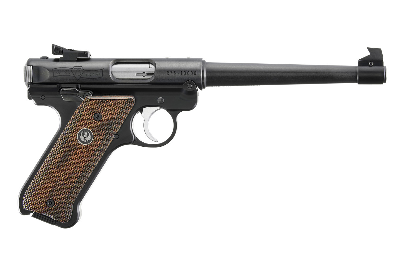 Ruger Mark IV Target 22 LR Pistol 75th Anniversary Edition with Wood ...