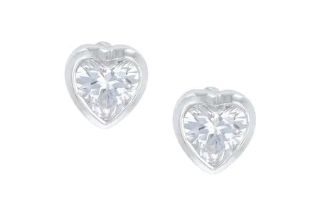 TINY HEART CRYSTAL POST EARRINGS