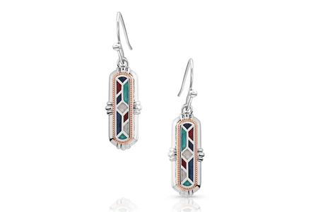 WESTERN MOSAIC BAR EARRINGS