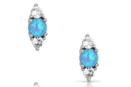 DELICATE MOONLIGHT CRYSTAL OPAL EARRINGS