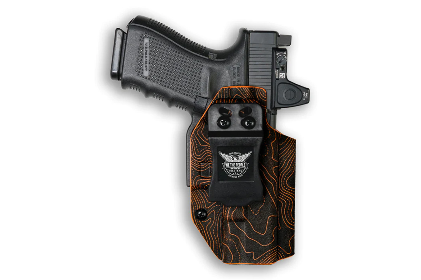 We The People Sig Sauer Right Handed P365 XL Red Dot Optic Cut Topographic Orange IWB Holster