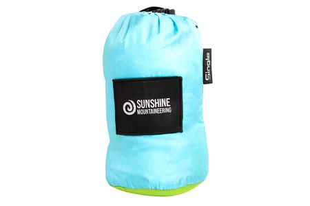 SUNSHINE MOUNTAINEERING 9 FT X 4.2 FT SINGLE CAMPING HAMMOCK BLUE/GREEN COMBO