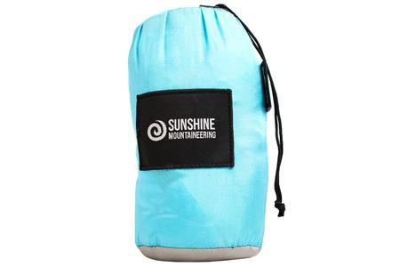 SUNSHINE MOUNTAINEERING 9 FT X 4.2 FT SINGLE CAMPING HAMMOCK BLUE/GREY COMBO