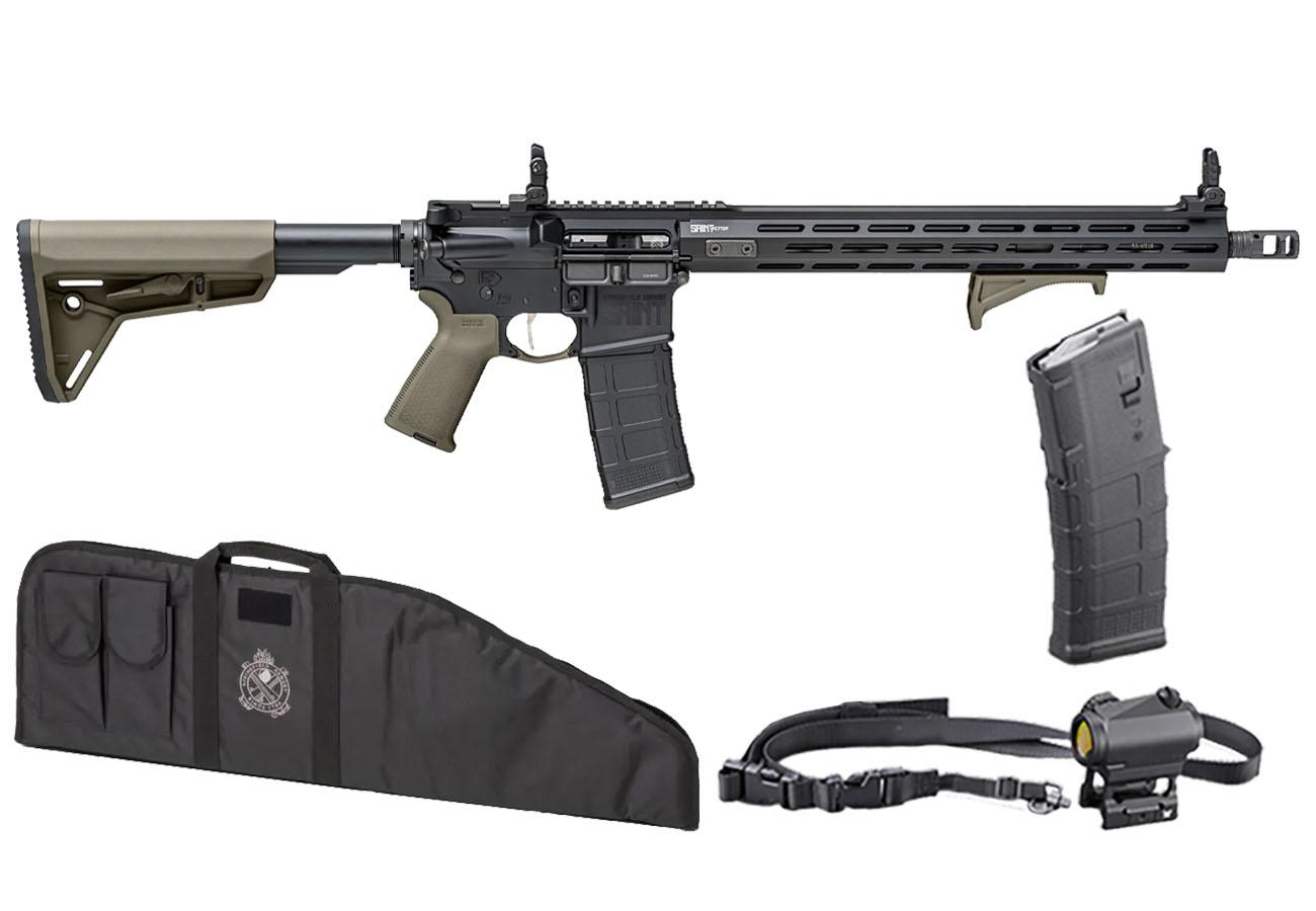 No. 17 Best Selling: SPRINGFIELD SAINT VICTOR 5.56 16 IN BBL ODG STOCK/GRIP 2 MAGS OPTIC AND SLING