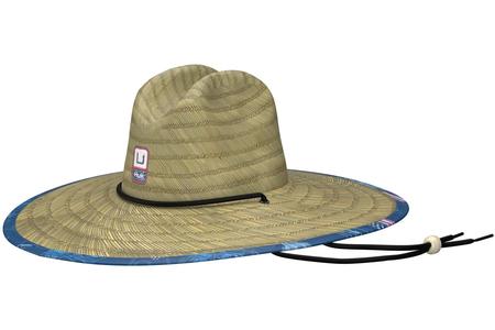 KC FISH AND FLAG STRAW HAT