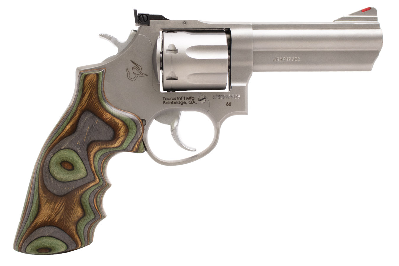 No. 8 Best Selling: TAURUS M66 357MAG SS 4 IN 7 RDS CAMO WOOD GRIPS