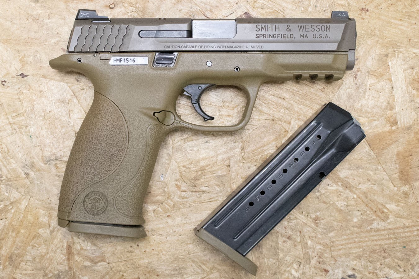 Smith & Wesson M&P9 9mm Police Trade-In Pistol with FDE Finish and Two Magazines