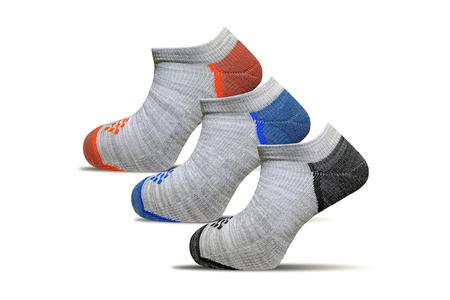 ANKLE 3 PK SOCKS GREY ROY AST L/XL