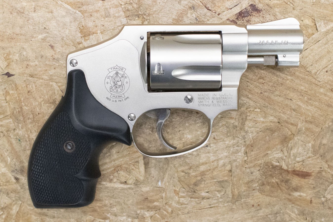 Smith & Wesson Model 442 NO DASH 38SPL Hammerless Police Trade-In Revolver in Stainless