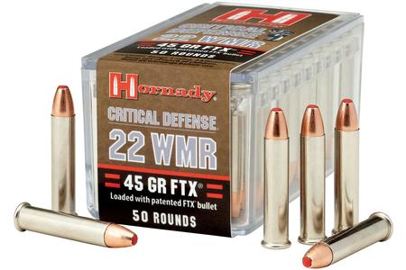 Hornady 22 WMR 45 gr FTX Critical Defense 50/Box